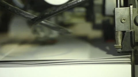Printing Office Press Machine Stock Footage 68683875