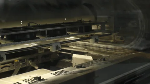 Printing Office Press Machine Stock Footage 68684589