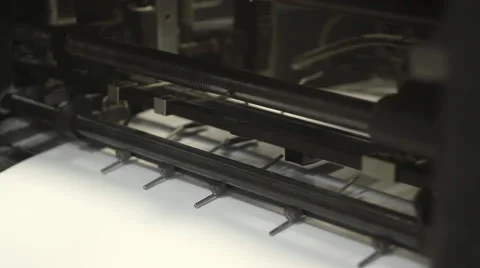 Printing Office Press Machine Stock Footage 68684643