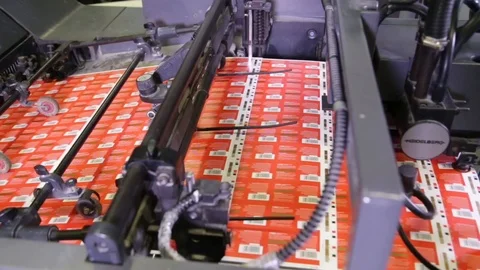 Printing office press machine Vídeo Stock 85786798