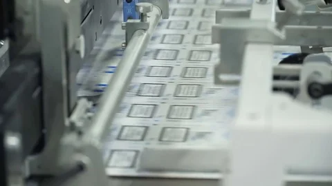 Printing Office Press Machine. Offset Printing Machine in a Factory. Printing Stock Footage 74103087