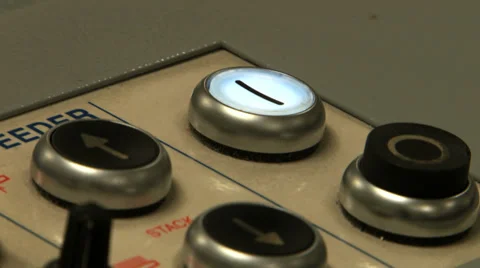 Printing office,power button Stock Footage 30436431