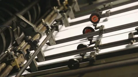 Printing offset machine paper printing ink Stock Footage 61916917