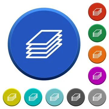 Printing papers beveled buttons Illustrazione stock