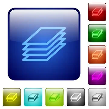 Printing papers color square buttons Illustrazione stock