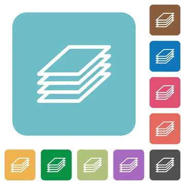 Printing papers flat icons Illustrazione stock