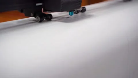 Printing patterns on paper in the sewing industry. Stock Footage 292221789