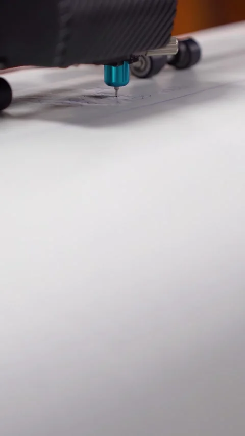 Printing patterns on paper in the sewing industry. Vertical video. 스톡 동영상 292876235