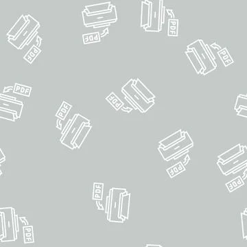 Printing pdf file line seamless pattern Stock Illustration