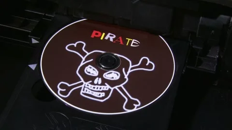 Printing pirate disc, time lapse 動画素材 10810638