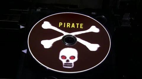 Printing pirate disc, time lapse Stock Footage 10810695