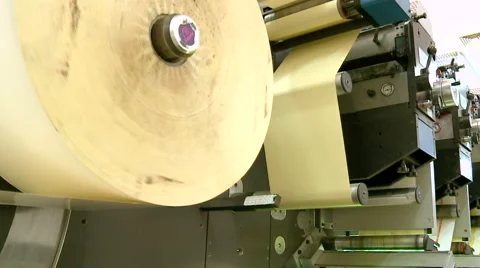 Printing plant production process. Stockbeeldmateriaal 66577591