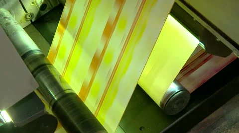 Printing plant production process. Stockbeeldmateriaal 66580406