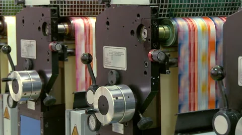 Printing plant production process. Stockbeeldmateriaal 66597995