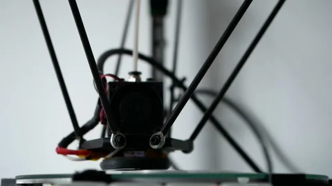 Printing plastic object with plastic wire filament on 3D Printer. Video stock 116098608