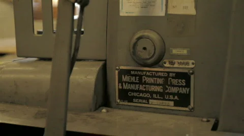 Printing press - 2 shots in one Stock Footage 753330