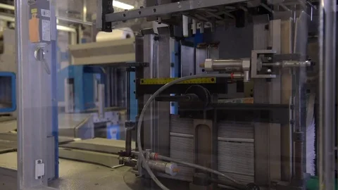 Printing press, alignment newspapers. Stock Footage 71305976