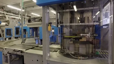 Printing press assembly line Stock Footage 71305454