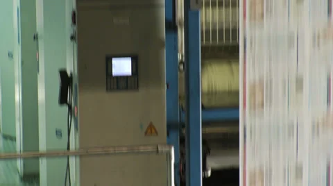 Printing Press Convayor 11 Stock Footage 30220065
