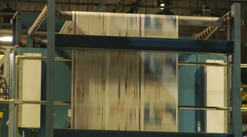 Printing Press Convayor 12 Stock Footage 30220800