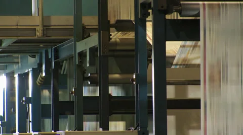 Printing Press Convayor 13 Stock Footage 30221014