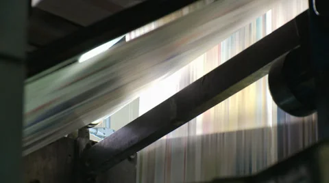 Printing Press Convayor 18 Stock Footage 30222259