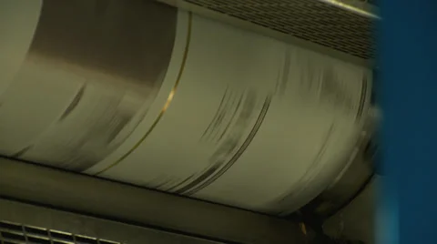 Printing Press Convayor 22 Stock Footage 30223824