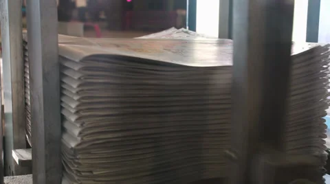 Printing Press Convayor 28 Stock Footage 30225010