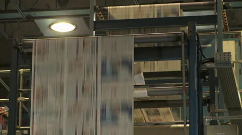 Printing Press Convayor 3 Stock Footage 30226212