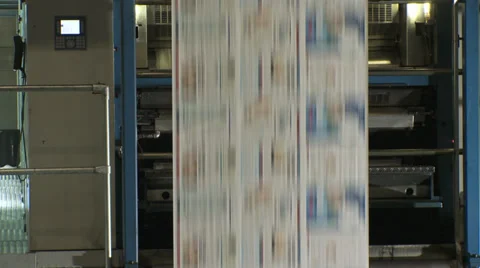 Printing Press Convayor 7 Stock Footage 30228069