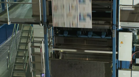 Printing Press Convayor 8 Stock Footage 30228575