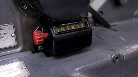 Printing Press Counter Stock Footage 600714