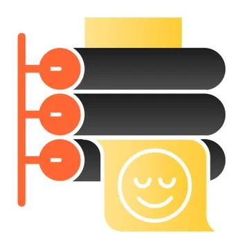 Printing press flat icon. Large format printer color icons in trendy flat style Illustrazione stock