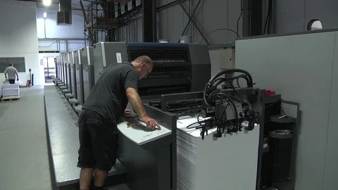 Printing press Stock Footage 112064174