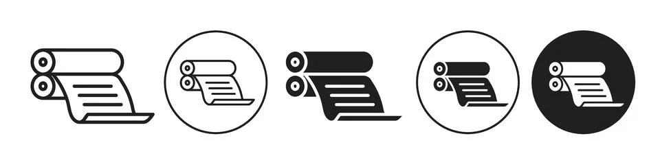 Printing press icon vector set collection for web Stockillustratie
