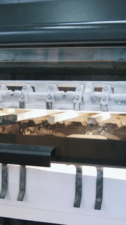 Printing press machine in action in the typography Stock Footage 346707210