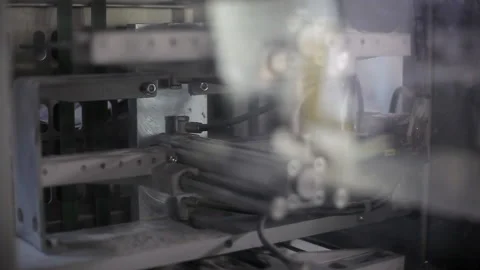 Printing press machine functioning in a paper production factory. 動画素材 134330529