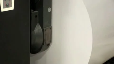 Printing Press Paper Roll Stock Footage 12746209