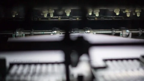 Printing press white paper assembling and printing offset machine Видео 128654089