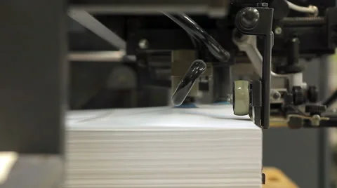Printing press,production of printed material  Stock Footage 43104408