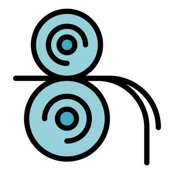 Printing process icon vector flat Stock Illustration