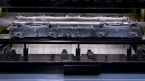 The printing process in a modern printing house Stock Footage 321241889