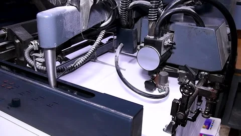 The printing process in a modern printing house Stock Footage 321612504