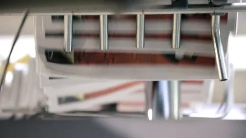 Printing process of newspapers at typography Stock Footage 112213349