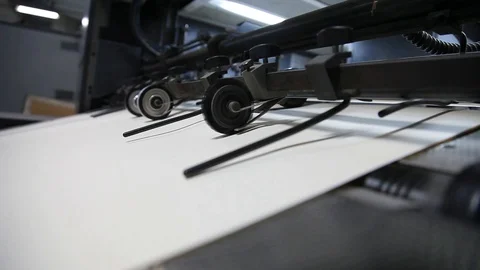 Printing process in printing factory. print 库存影片 119375709