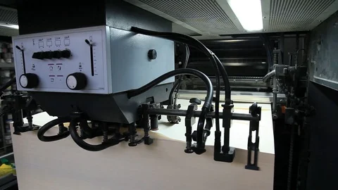 Printing process in printing factory. print 库存影片 119375793