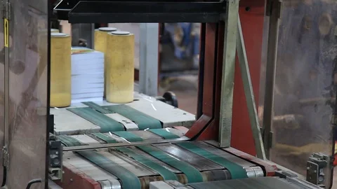Printing process in printing factory. print 스톡 동영상 119375894