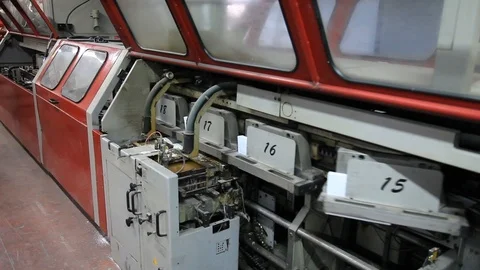 Printing process in printing factory. print 库存影片 119375908
