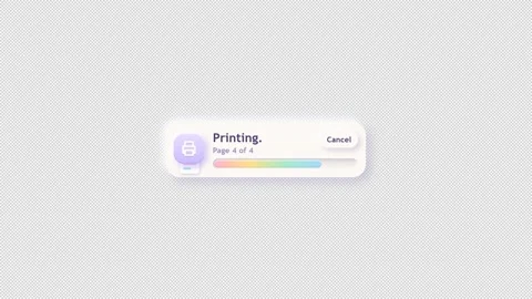 Printing Progress Bar 3d Ui Notification Widget Interface Stock Footage 348545426