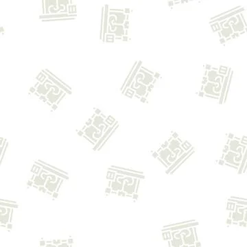 Printing prostheses on 3d printer glyph vector seamless pattern Illustrazione stock